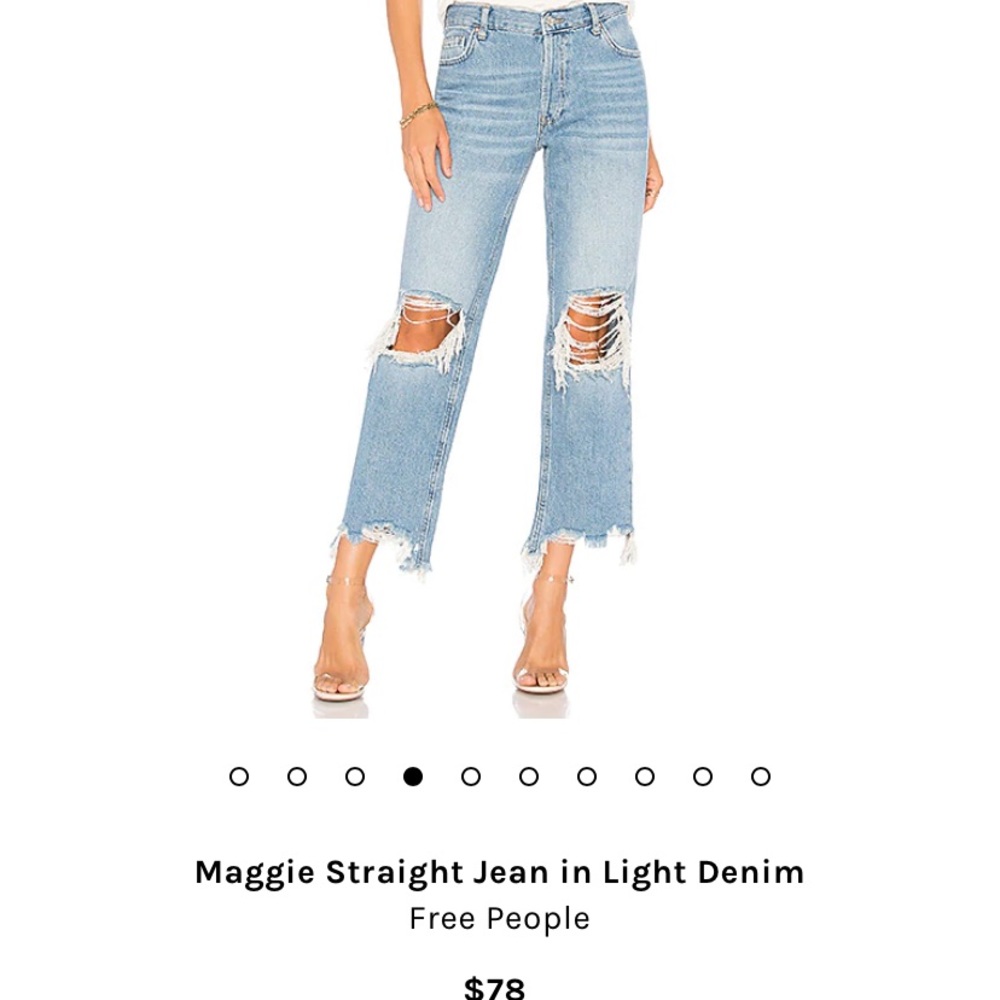 Maggie Straight Jean in Light Denim- Free People